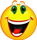 A graphic of a yellow smiley face
